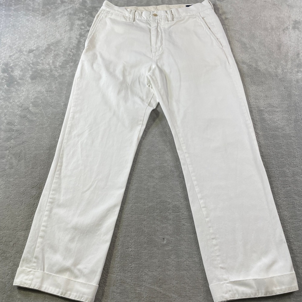 Polo Ralph Lauren Bedford Chino Pants Mens 32x30 White Classic Fit Twill Preppy